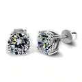 Korean Minimalist Gold Plated Copper Stud Earrings With Metal Braided Micro Pave Zircon view 2