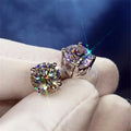 Korean Minimalist Gold Plated Copper Stud Earrings With Metal Braided Micro Pave Zircon view 4
