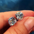 Korean Minimalist Gold Plated Copper Stud Earrings With Metal Braided Micro Pave Zircon view 5