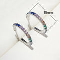 Elegant Women's Ear Cuff Hoops With Colorful Rhinestone Pave, European Fashion Jewelry Earrings view 5