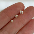 2024 Korean Style Mini Flower Stud Earrings For Women, Small Comfortable Sleep-Friendly Ear Jewelry view 5
