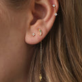 2024 Korean Style Mini Flower Stud Earrings For Women, Small Comfortable Sleep-Friendly Ear Jewelry view 4