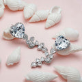 Women's Long Tassel Drop Earrings With Heart Zirconia Elegant Cross Border Jewelry view 4