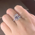 10x12 Princess Square Simulated Diamond Ring Fashion Versatile Rock Candy Wedding Jewelry view 4