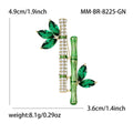 Alloy Bamboo Brooch With Green Zircon For Chinese Style Outfits view 4
