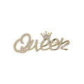 Alloy Zircon Queen Letter Brooch For Women's Apparel Decoration view 5