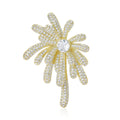 Alloy Zircon Firework Brooch Pin For Elegant Coat Accessories view 1
