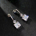 8x8mm Rock Candy Zircon Tassel Drop Earrings For Women, Slimming Round Face Fashion Jewelry view 2