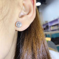 Korean Style Heart Zircon Stud Earrings For Women, Minimalist Niche Fashion Ear Jewelry view 3