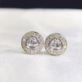 Korean Style Heart Zircon Stud Earrings For Women, Minimalist Niche Fashion Ear Jewelry view 6