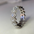 Hip Hop Classic Diamond Shape Cuban Ring European American Trendy Finger Ring For Men view 3