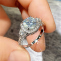 European Bridal Engagement Banquet Ring For Women, Elegant Wedding Party Jewelry view 3