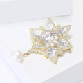 Copper Zircon Pendant Brooch Pin For Elegant Women's Coat Decoration view 3
