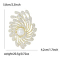Copper Zircon Firework Brooch Pin For Women Coat Cardigan Decor view 5