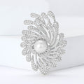 Copper Zircon Firework Brooch Pin For Women Coat Cardigan Decor view 3