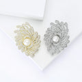 Copper Zircon Firework Brooch Pin For Women Coat Cardigan Decor view 2