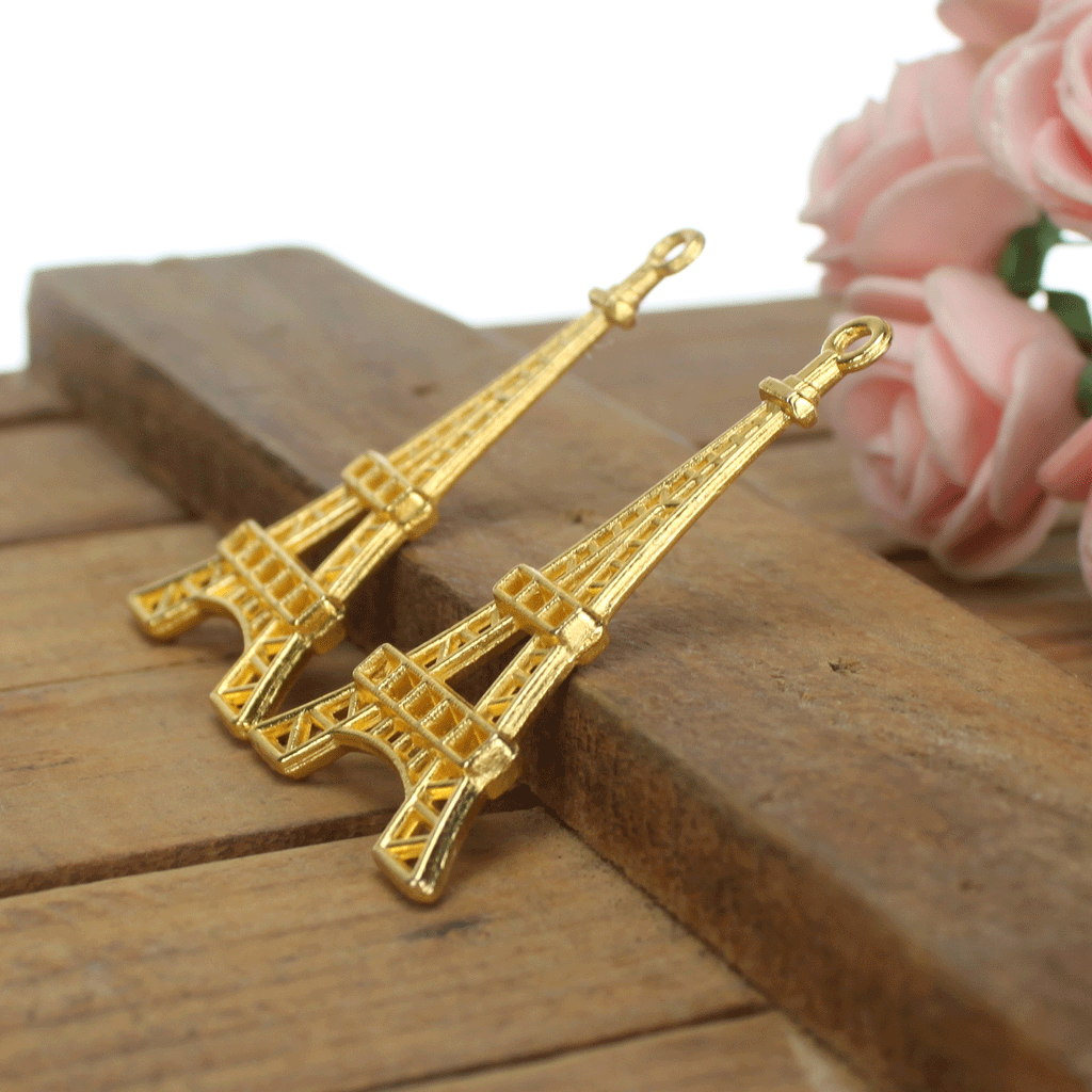 43x23mm Openwork Eiffel Tower Alloy Charm Pendant