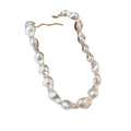 Korean Style Irregular Pearl Heart Pendant Necklace For Women Trendy Clavicle Chain view 5