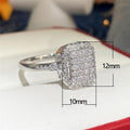 Full Zircon Ring Copper Silver Plated Exquisite Women's Finger Ring Jewelry view 5