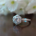 Platinum Plated Zircon Engagement Ring For Women, Proposal Wedding Jewelry view 3