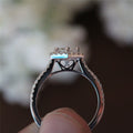 Platinum Plated Zircon Engagement Ring For Women, Proposal Wedding Jewelry view 4