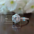 Platinum Plated Zircon Engagement Ring For Women, Proposal Wedding Jewelry view 5