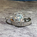 Full Pave Zircon Couple Ring Set European American Style Fashion Wedding Rings view 5