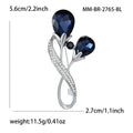Alloy Crystal Tulip Brooch Pin For Coats And Suits view 6