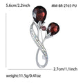 Alloy Crystal Tulip Brooch Pin For Coats And Suits view 4
