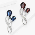 Alloy Crystal Tulip Brooch Pin For Coats And Suits view 3