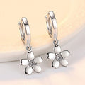 Fresh Simple Flower Drop Earrings For Women, Elegant Floral Dangle Earrings Fashion Jewelry view 2