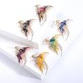 Alloy Rhinestone Enamel Phoenix Brooch For Elegant Women's Clothing view 4