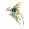 Alloy Rhinestone Enamel Phoenix Brooch For Elegant Women's Clothing view 2