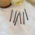 Korean Minimalist Black Alloy Irregular Hair Clip Jewelry Set For Women Daily Styling view 3