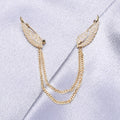 Alloy Angel Wing Chain Brooch Pin For Cardigan Accessories view 3