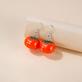 Cute Acrylic Enamel Simulated Fruit Lemon Banana Mangosteen Tomato Potato Alloy Hook Drop Earrings view 2
