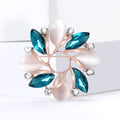 Alloy Cats Eye Wreath Brooch Pin For Womens Coats view 4