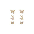Korean Style Rhinestone Butterfly Bow Alloy Clip-on Earrings For Women Ear Cuff Jewelry view 5