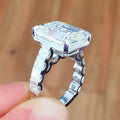 Luxury Square Cubic Zirconia Wedding Ring For Women, Copper Finger Jewelry view 2