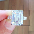 Luxury Square Cubic Zirconia Wedding Ring For Women, Copper Finger Jewelry view 5