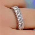 Copper Inlaid Zircon Couple Rings Unisex Finger Rings For Men And Women Fashion Jewelry view 2