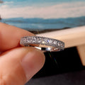 Copper Inlaid Zircon Couple Rings Unisex Finger Rings For Men And Women Fashion Jewelry view 3