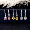 Fashion Colorful Rhinestone Drop Earrings Multi Color Series Statement Earrings view 4