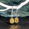 Fashion Colorful Rhinestone Drop Earrings Multi Color Series Statement Earrings view 2