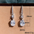 Fashion Colorful Rhinestone Drop Earrings Multi Color Series Statement Earrings view 5