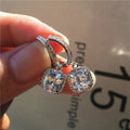 Sparkling Square Zircon Drop Earrings For Women, Light Luxury Commuter Hook Earrings view 3