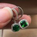 Sparkling Square Zircon Drop Earrings For Women, Light Luxury Commuter Hook Earrings view 9