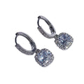 Sparkling Square Zircon Drop Earrings For Women, Light Luxury Commuter Hook Earrings view 5