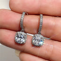 Sparkling Square Zircon Drop Earrings For Women, Light Luxury Commuter Hook Earrings view 2