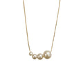Real Gold Plated Alloy Pearl Necklace Korean Minimalist Fashion Clavicle Chain For Women view 5